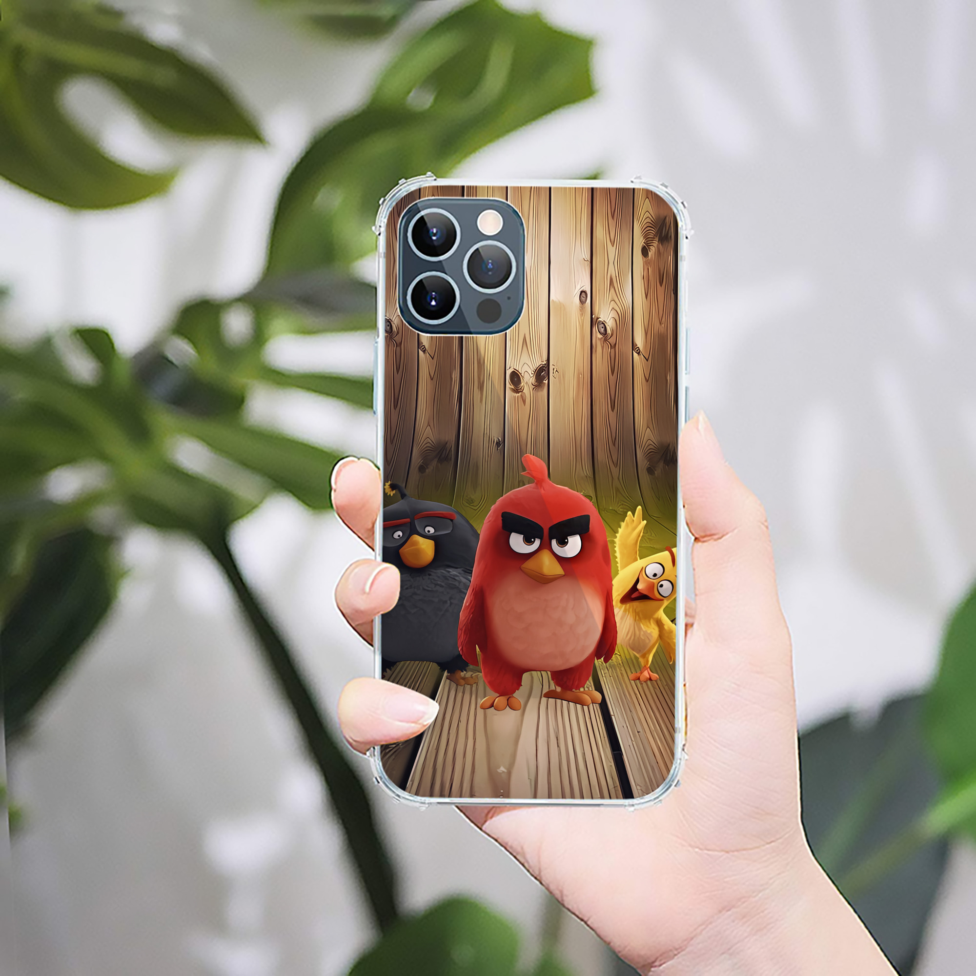 （画像用） Angry Birds アングリーバード 【iPhone 12シリーズ対応】透明スマホケース（クリアソフトケース）